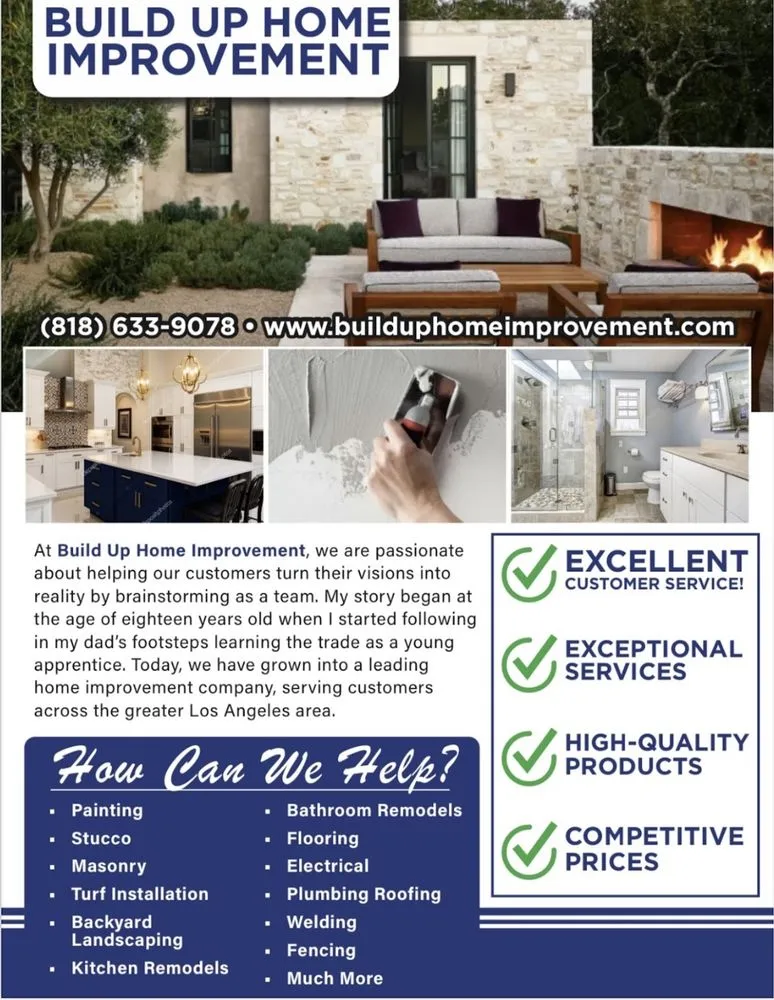 Professional residential landscaping in Van Nuys, CA - Build Up Home Improvement