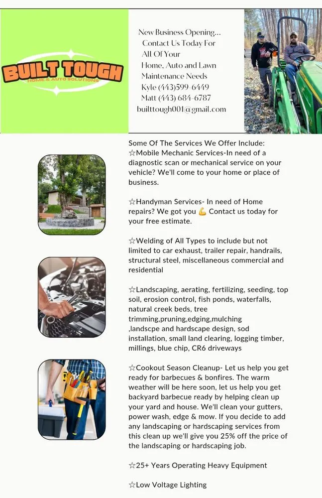 Trusted yard cleanup service in Saint Leonard, MD by Built Tough Home & Auto Solutions