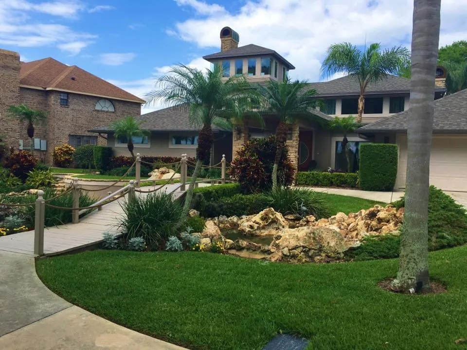 Professional yard cleanup service with custom design across St. Cloud, FL - Bull Bay Nursery