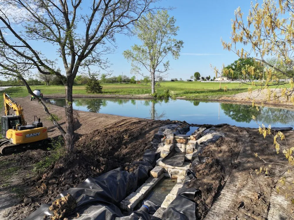Affordable landscape design in Basehor, KS by Bulletproof Pond and Lake