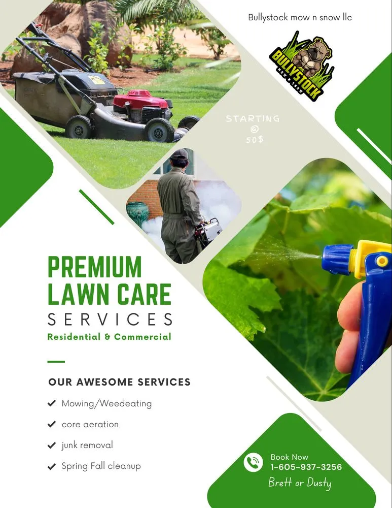 Top-rated lawn care service experts serving Sioux Falls, SD - Bullystock mow n snow llc