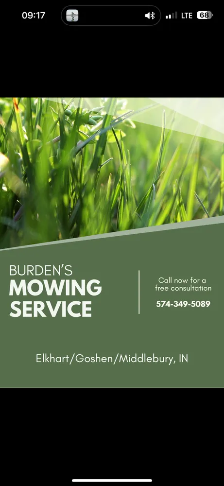 Expert lawn mowing service in Elkhart, IN by Burden’s Mowing Service