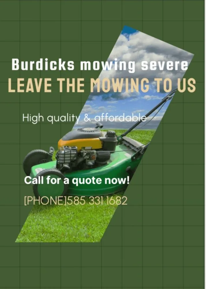 Expert yard maintenance in Albion, NY - Burdicks mowing and rototiller service