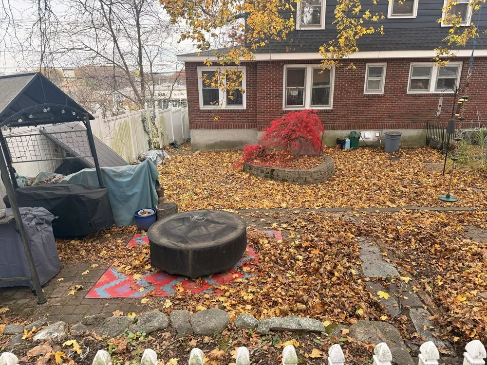 Custom outdoor landscaping with custom design in Medway, MA by Burke Bros Property Services