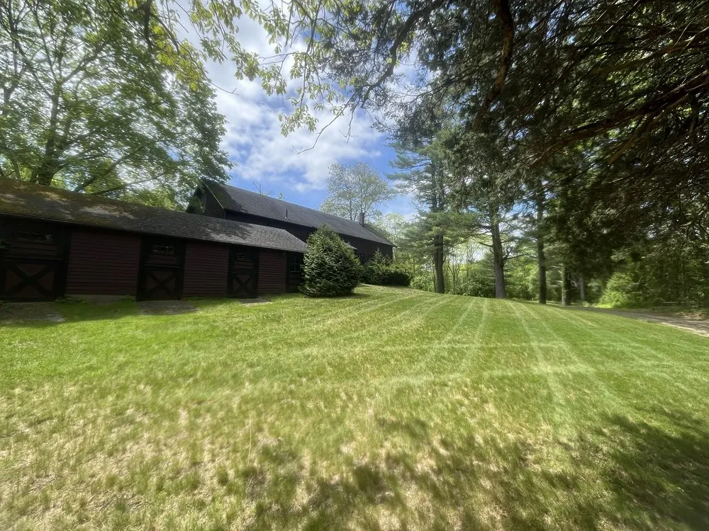 Custom garden landscaping in Medway, MA by Burke Bros Property Services