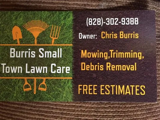 Burris Small Town Lawn Care Logo