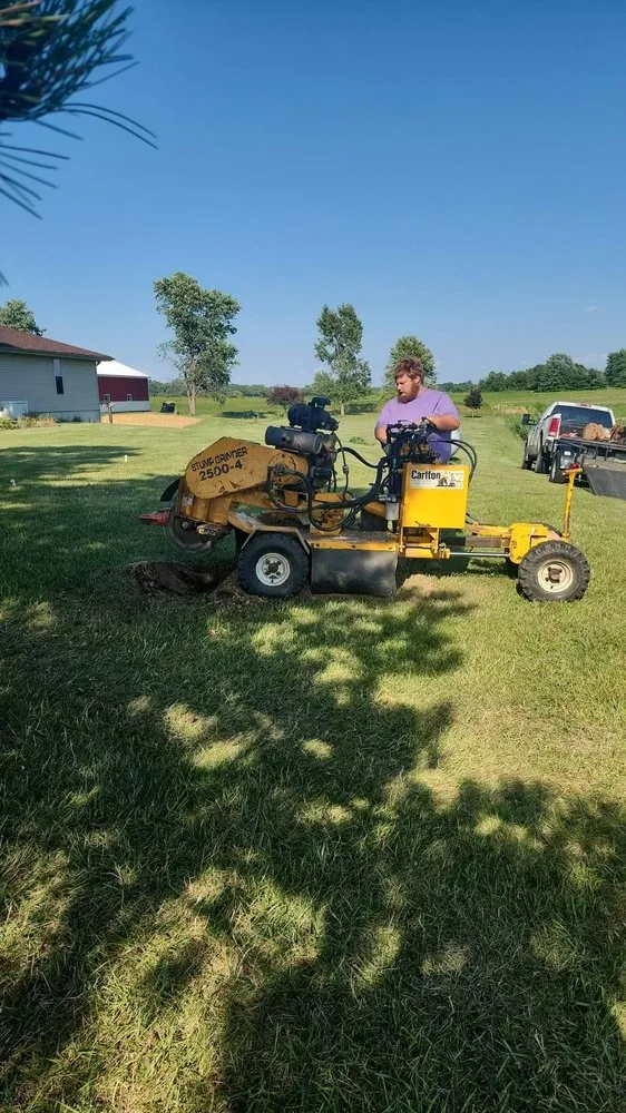 Trusted landscaping services with custom design in Wawaka, IN by Busted Beaver firewood and stump grinding