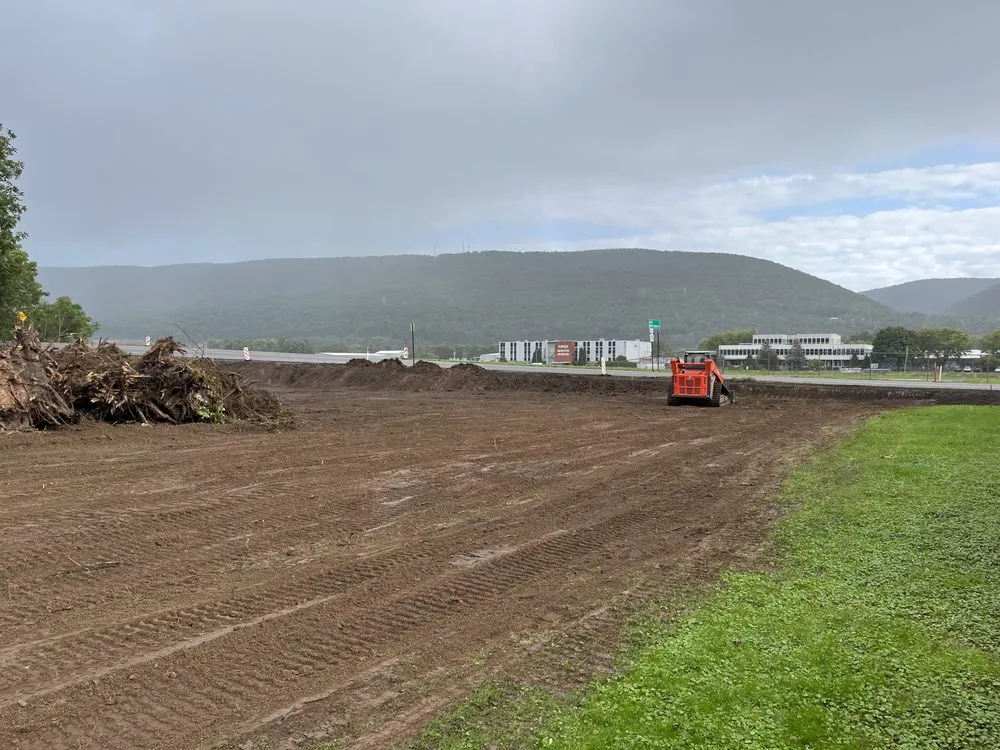 Custom landscape installation in Lock Haven, PA by Busy Beavers