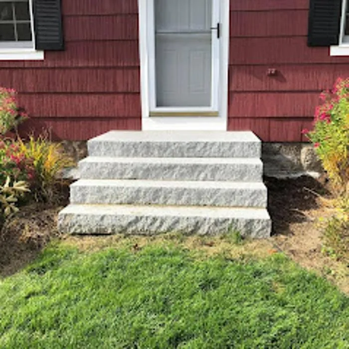 Custom landscape installation in Goffstown, NH by Busy Bee Landscaping