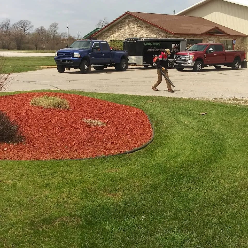 Custom landscaping services with custom design in Cadillac, MI by BW Land & Services