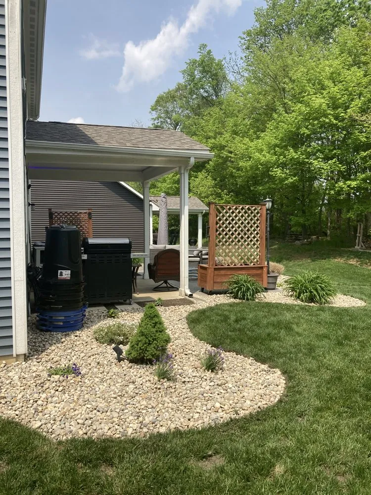 Custom landscaping services for homes in Clayton, IN by BW Outdoor Solutions