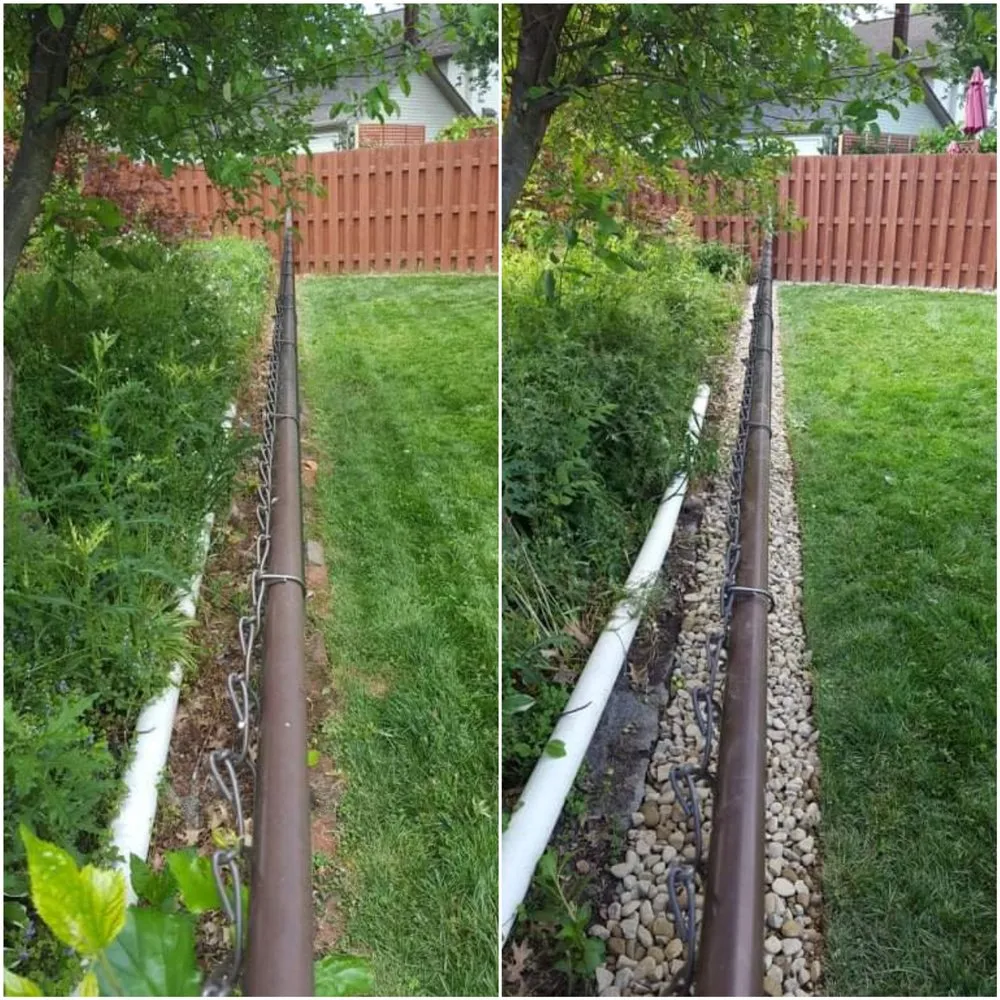 Custom yard cleanup service with custom design in Diamond, OH by By the Root Sustainable Landscaping