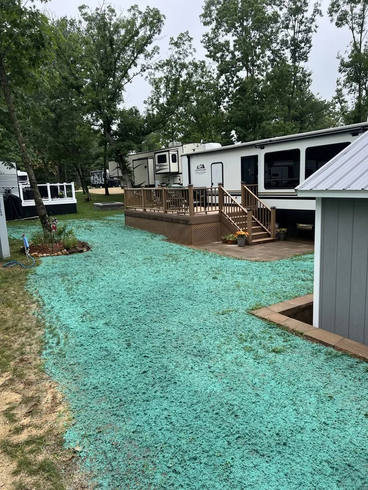 Professional lawn mowing service for homes in Stoughton, WI by C & B Land Services