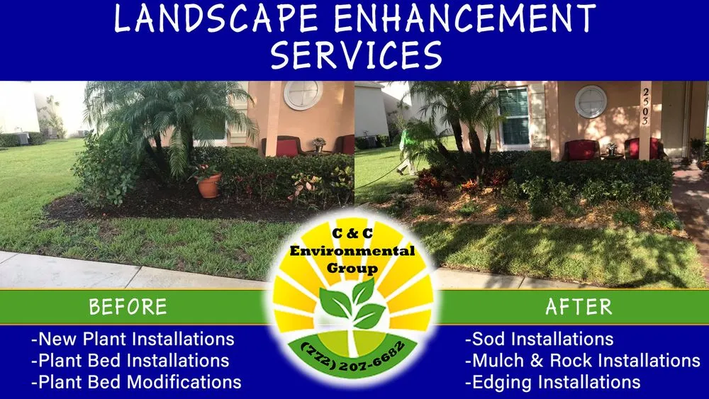 Custom lawn care service for residential properties in Port St. Lucie, FL by C & C Enviromental Pest Control Group