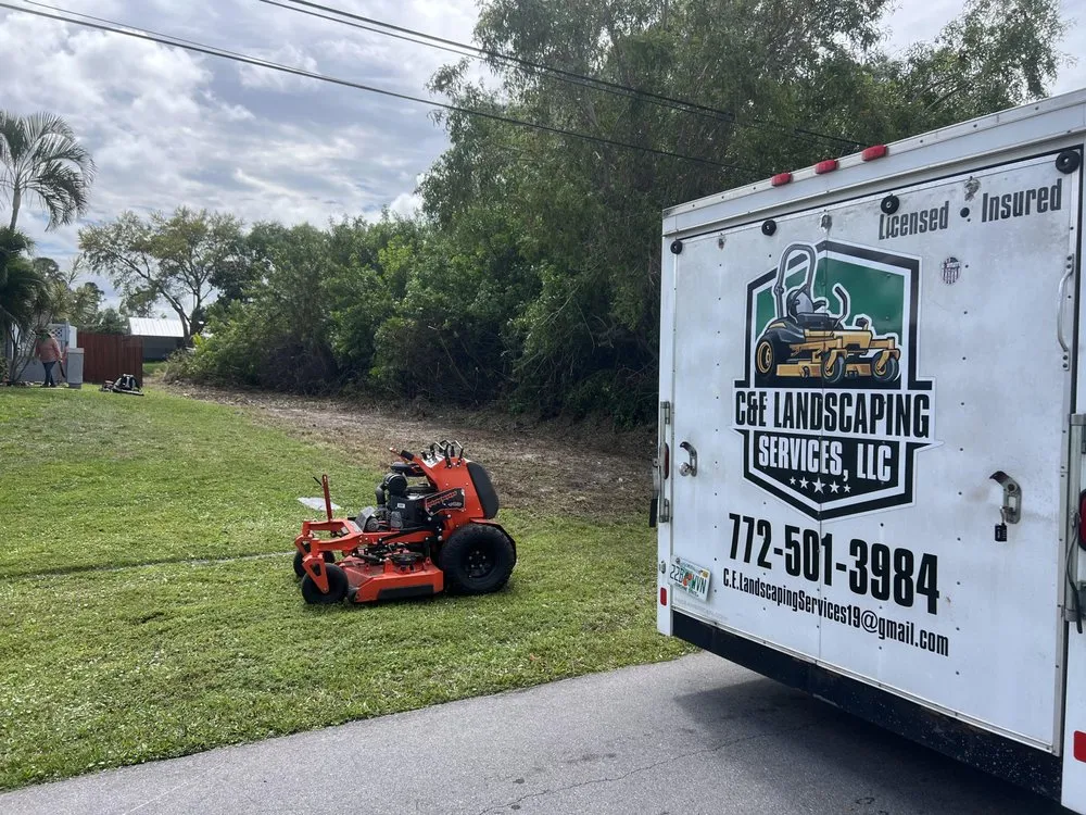 Professional landscape design with custom design in Port St. Lucie, FL by C & E Landscaping Services