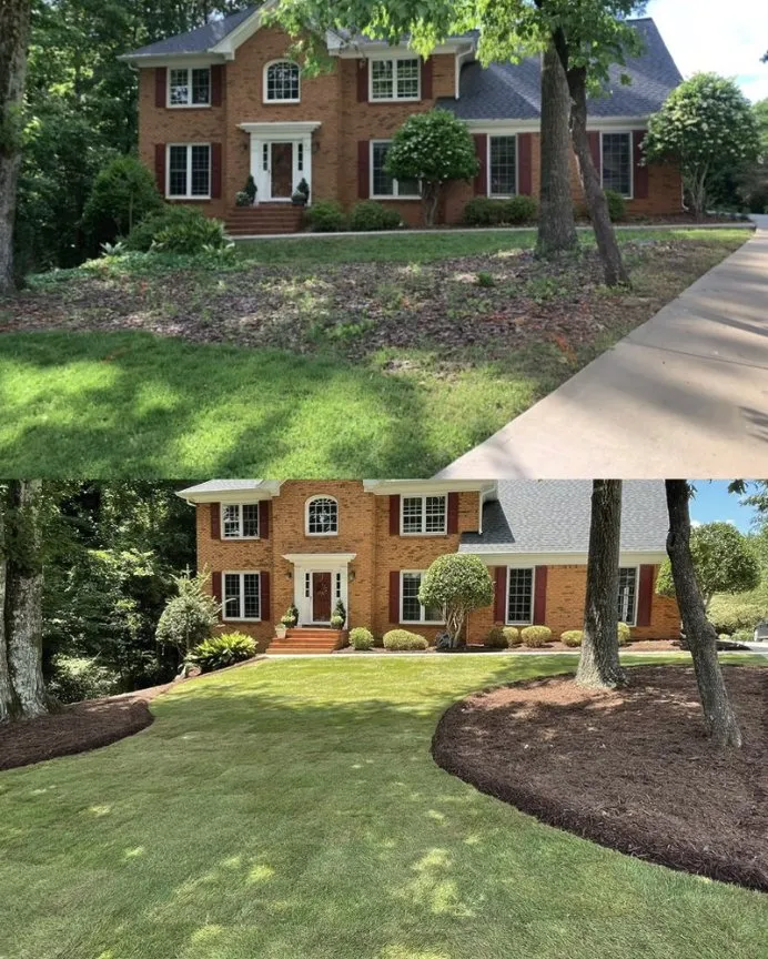 Custom garden landscaping for homes across Ash, NC - C & J's Lawn Care Services