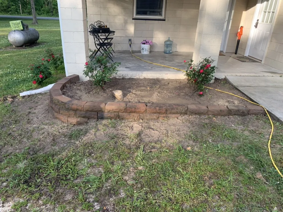 Custom garden landscaping in Fayetteville, GA by C and C Landscaping