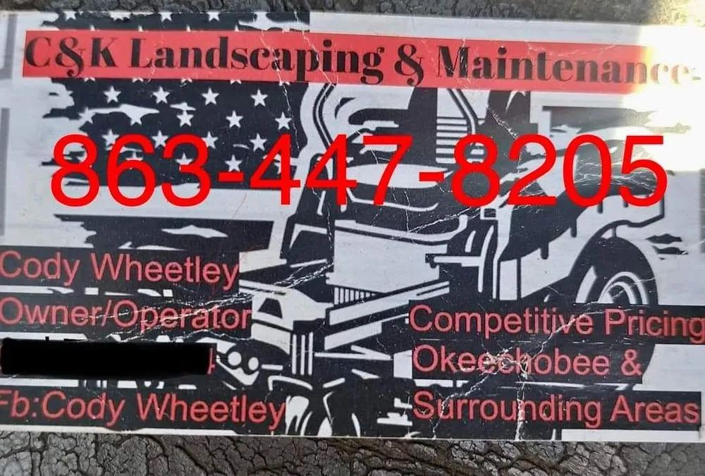 Trusted yard maintenance in Okeechobee, FL - C and k Landscaping and Maintenance