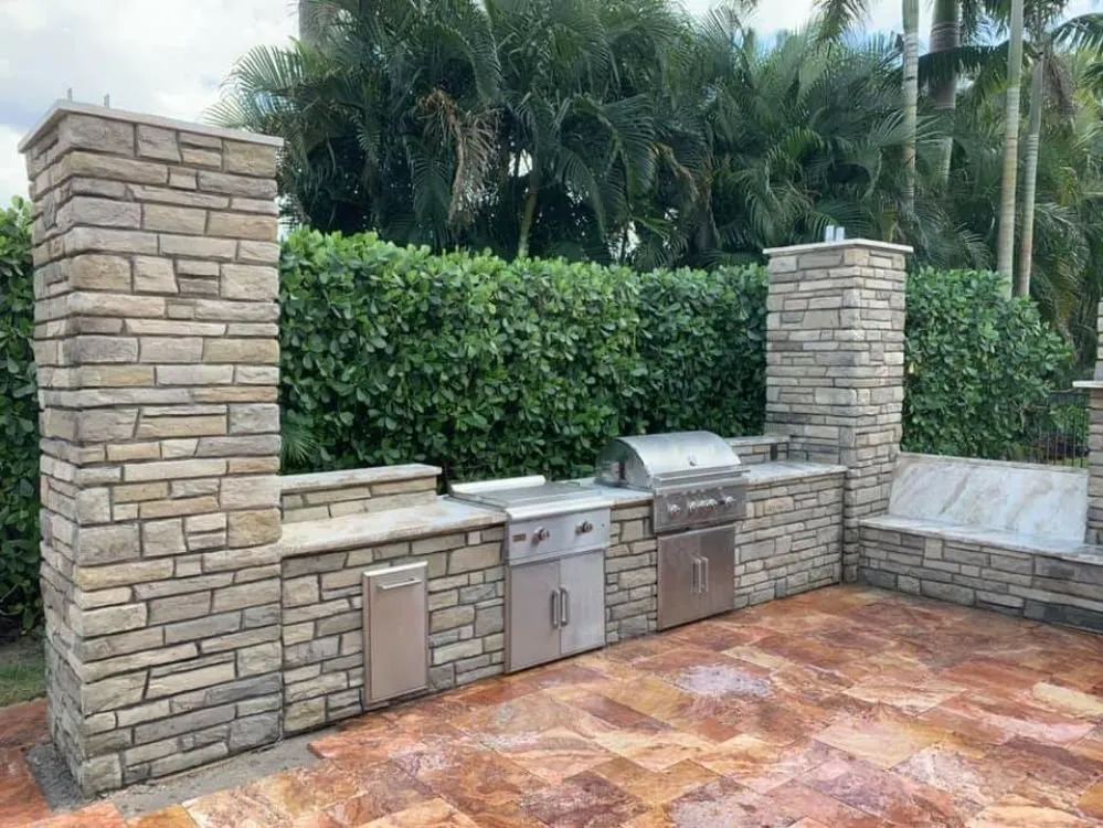 Professional lawn mowing service in Lubbock, TX by C B Hardscape & Design