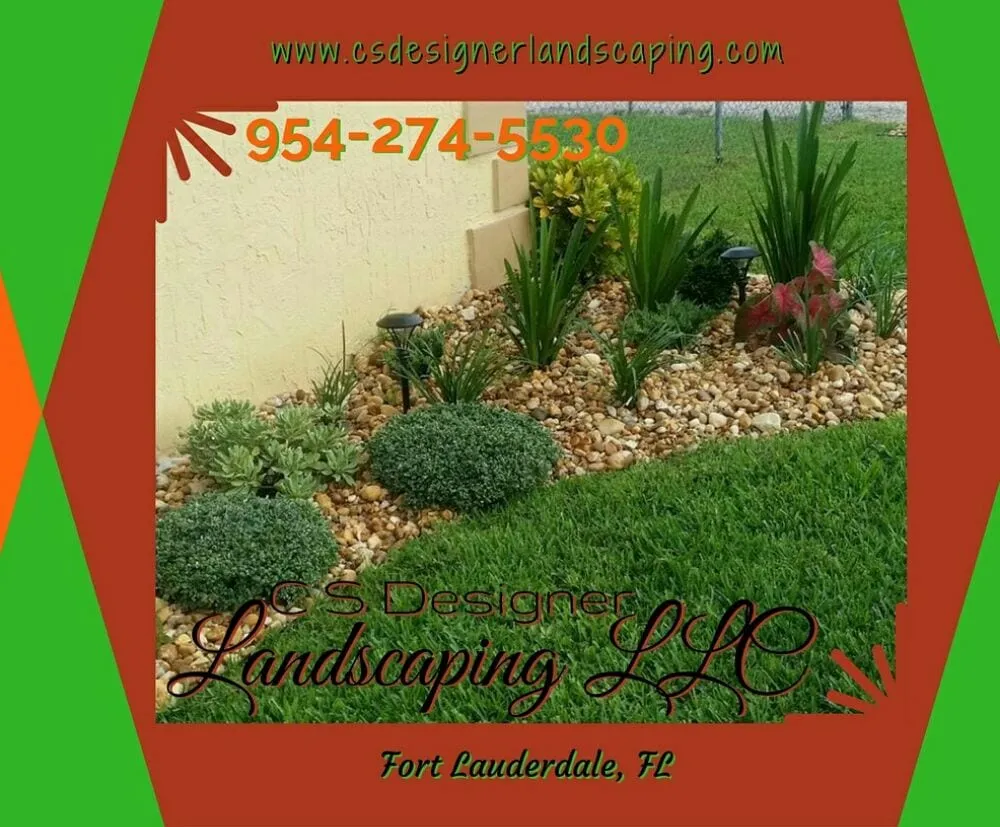 Trusted lawn care service with custom design across Hallandale Beach, FL - C S Designer Landscaping