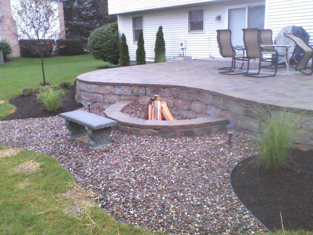 Custom landscape installation in Akron, OH by C S Triola Landscaping