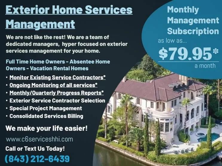 Custom lawn mowing service with custom design in Hilton Head Island, SC by C6 Advisors - C6 Property Services Group