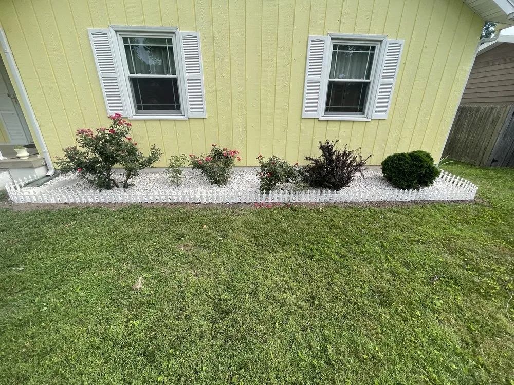 Professional garden landscaping with custom design in Republic, MO by C&A Lawn Services