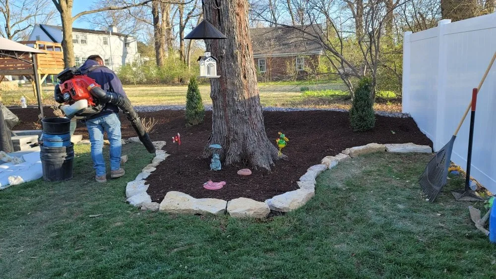 Affordable landscape installation in Olivette, MO by Cabanas Lawn Care