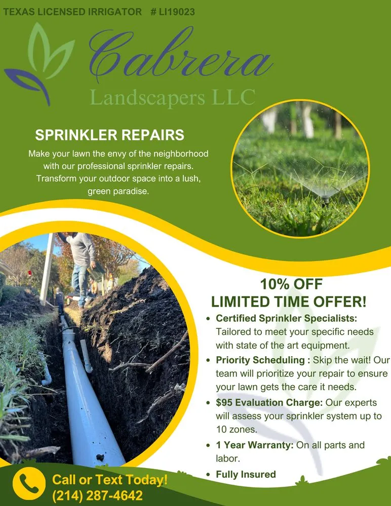 Local landscape design for year-round maintenance in Lewisville, TX by Cabrera Landscapers