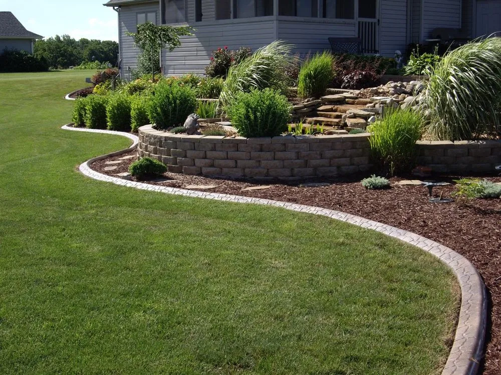 Custom garden landscaping in Mendon, UT by Cache Valley Curb