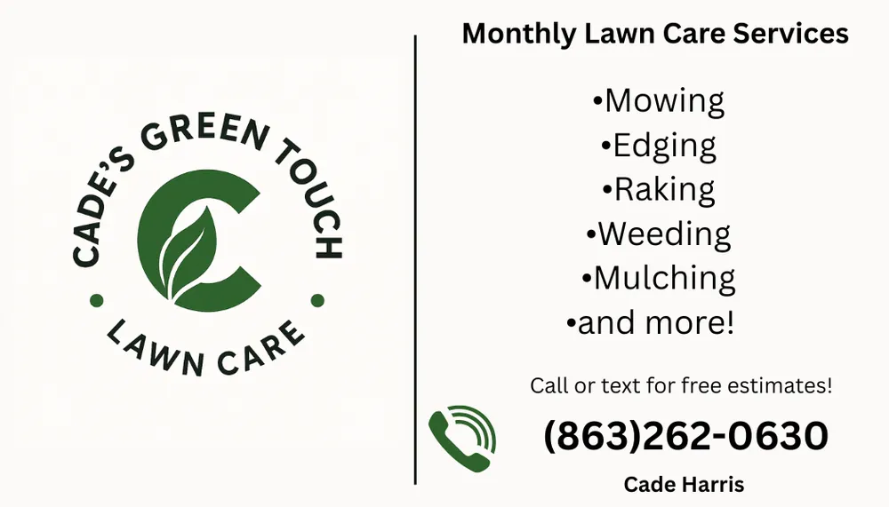 Custom landscape design for outdoor upgrades across Cypress Gardens, FL - Cade's Green Touch Lawn Care