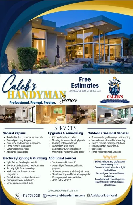 Expert lawn mowing service in Little Elm, TX by Caleb Handyman Services