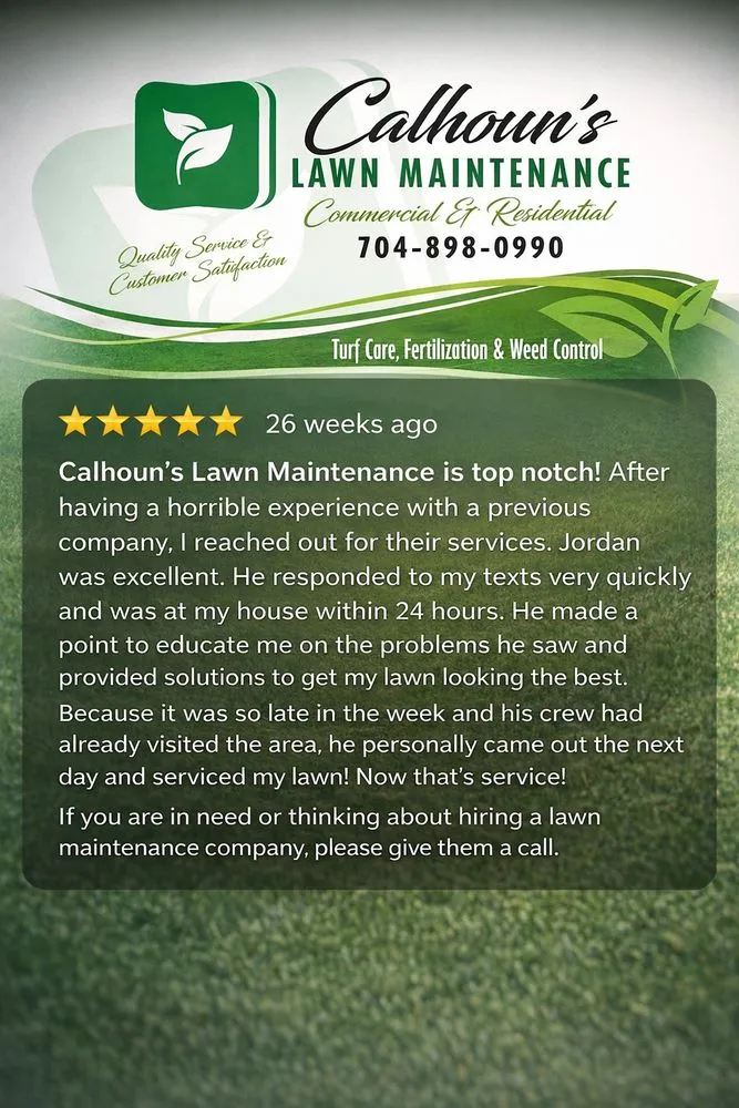 Reliable lawn care service experts serving Clover, SC - Calhoun’s Lawn Maintenance