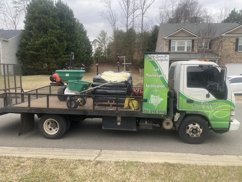 Custom garden landscaping in Clover, SC by Calhoun’s Lawn Maintenance