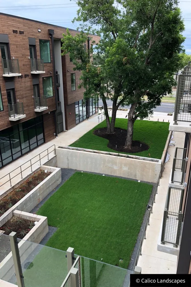 Custom garden landscaping with custom design in Dallas, TX by Calico Landscapes