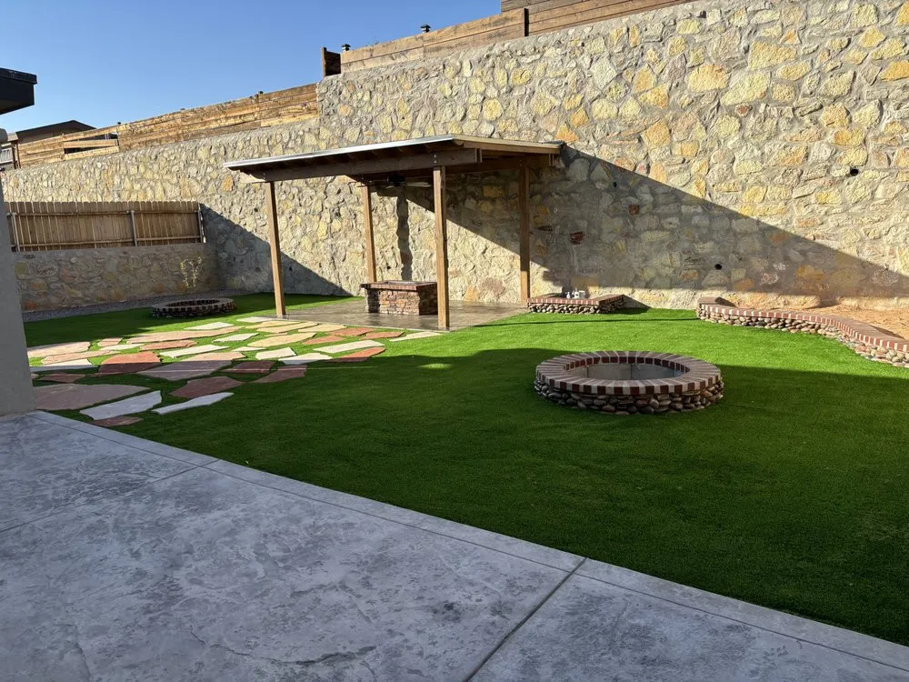 Affordable outdoor landscaping for homes in El Paso, TX by California Concrete and Landscape