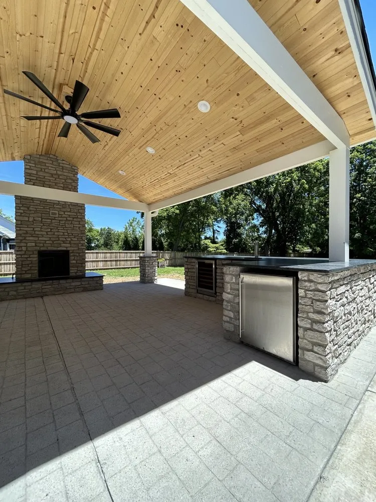 Professional lawn mowing service for outdoor upgrades in Franklin, TN by Call Construction