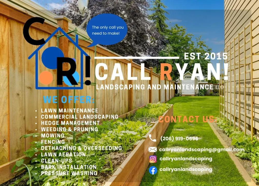 Affordable lawn mowing service experts serving Renton, WA - Call Ryan Landscaping & Maintenance