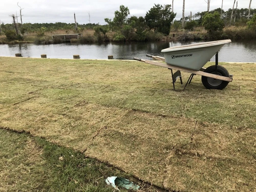 Reliable lawn mowing service with custom design in Manteo, NC by Callahan's Landscape Management