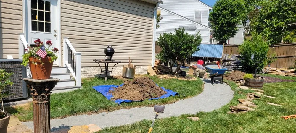 Custom garden landscaping in Manassas, VA by Calles Landscaping