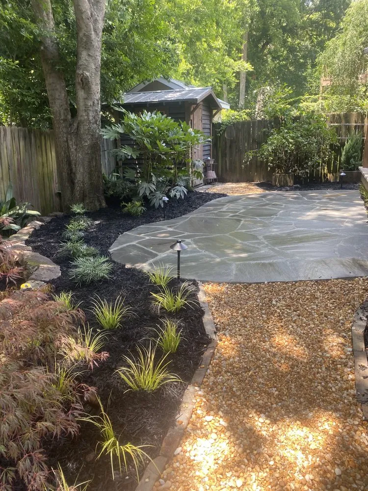 Custom landscape design for year-round maintenance in Acworth, GA by Calmo solution landscape LLC