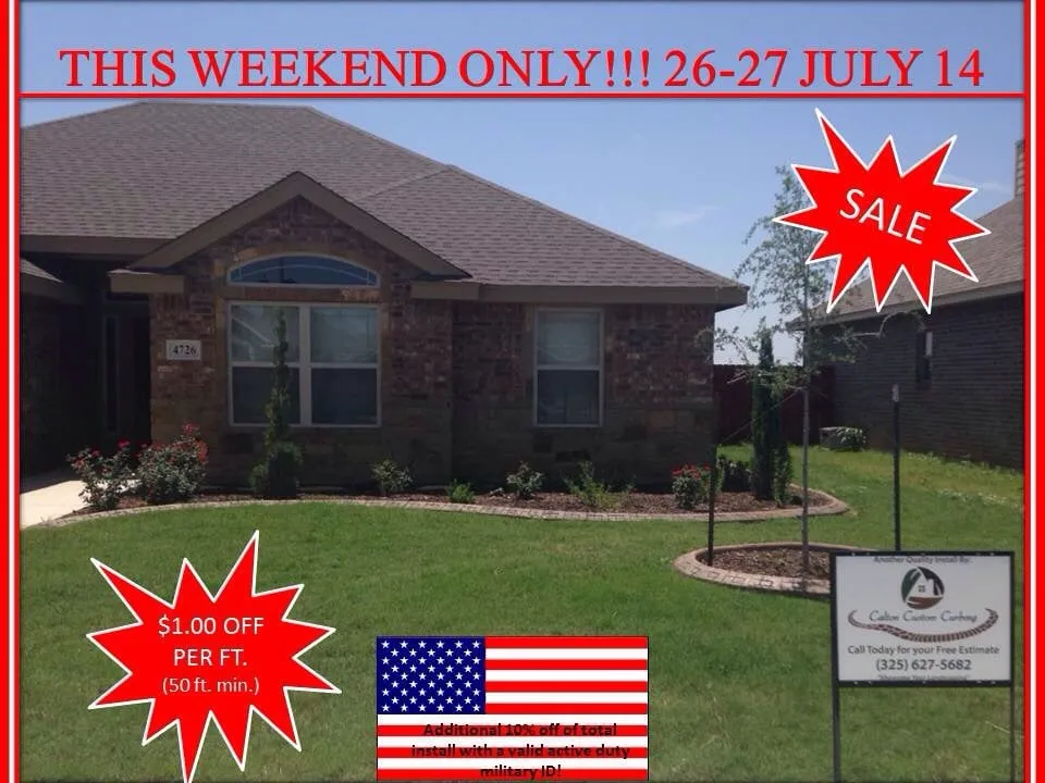 Professional residential landscaping in Abilene, TX by Calton Custom Curbing