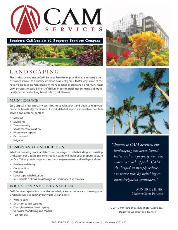 Local garden landscaping near you in Clovis, CA by CAM Property Services