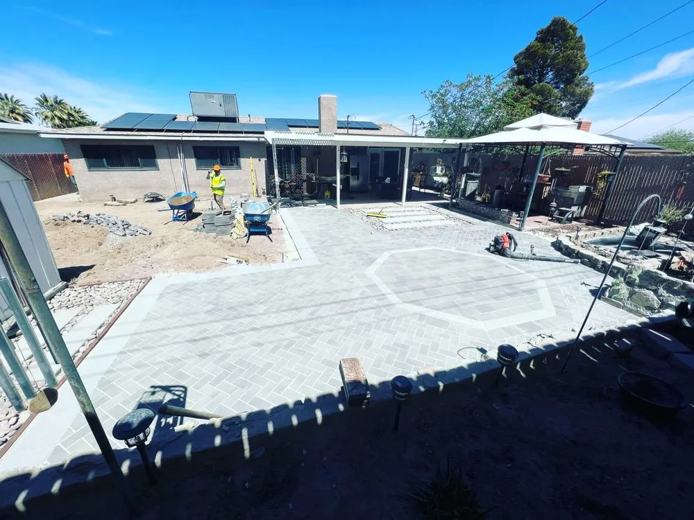 Top-rated outdoor landscaping with custom design in Barstow, CA by Camacho Prolific Renovations