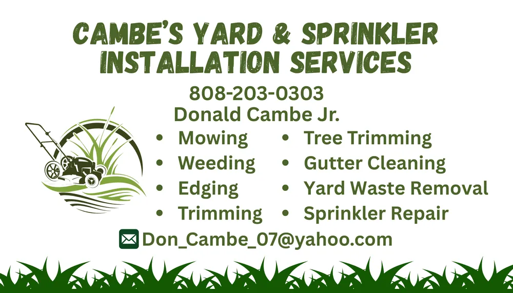Top-rated yard maintenance with custom design in Honolulu, HI by Cambe’s Yard Services