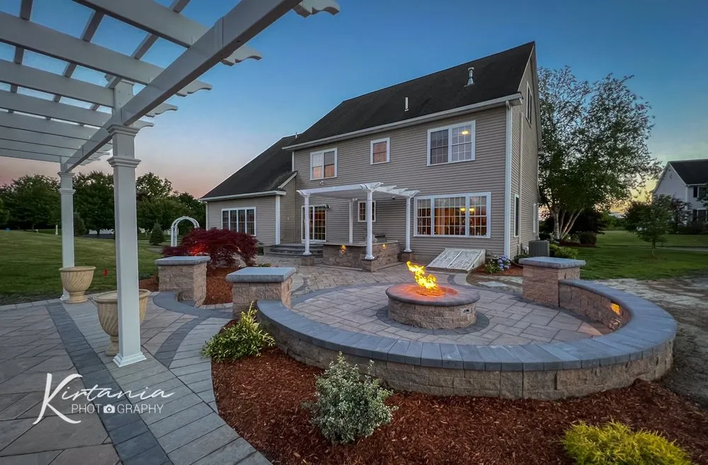 Local landscape installation in Londonderry, NH by Camco Landscaping