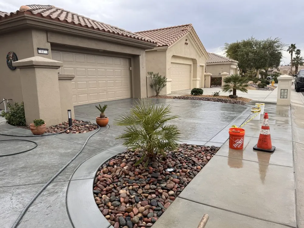 Custom landscape installation in Palm Springs, CA by Camel Desert Landscape