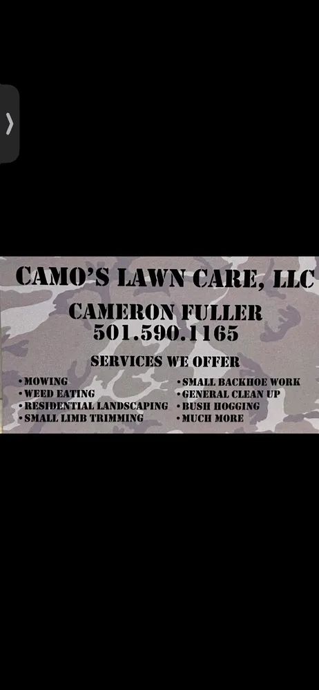 Professional yard cleanup service with custom design in England, AR by Camo's Lawn Care