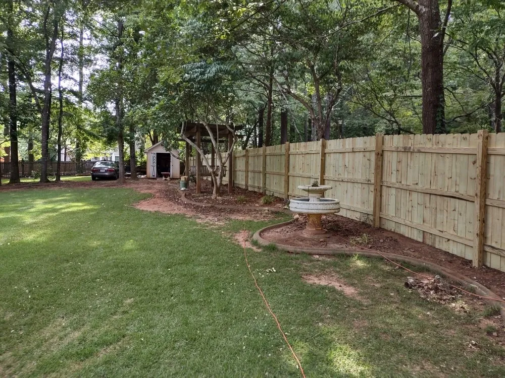 Top-rated yard cleanup service for beautiful yards in Acworth, GA by Campbell Fencing & Landscapes