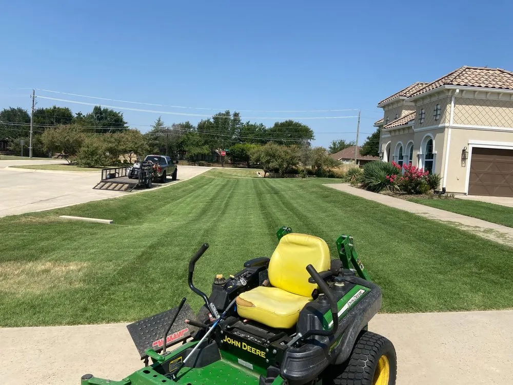 Custom garden landscaping in Parker, TX by Campbell Services